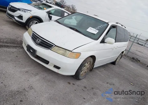 2002 Honda Odyssey Ex z USA, uszkodzony, nr VIN 2HKRL18622H510563